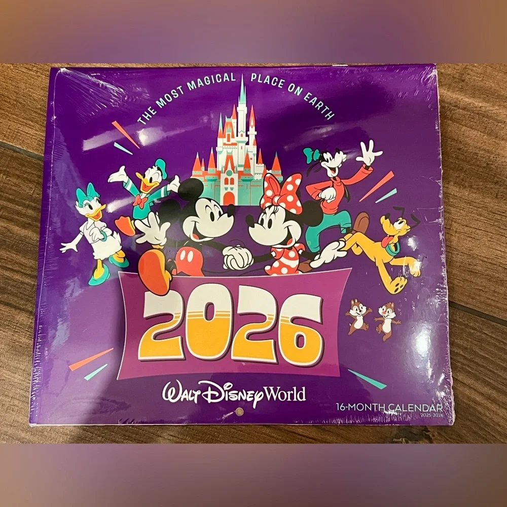 Disney Parks Disney World 2025 2026 16 Month Calendar Mickey Mouse And Friends